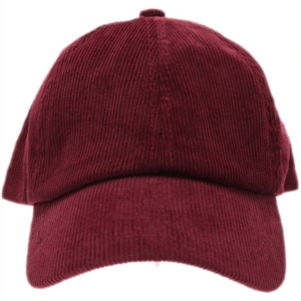 NEW CC BEANIES women's corduroy pony tail hat in berry